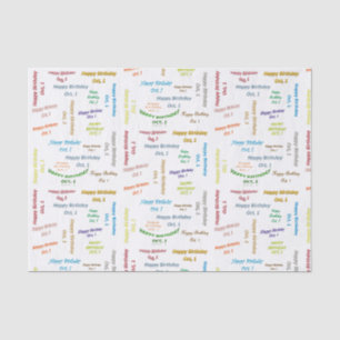 October, 1 Birthday Tissue Paper