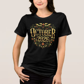October 2026 Halloween Design Tri-Blend Shirt