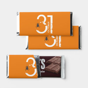 October 31 Black  Spider Halloween  Hershey Bar Favors