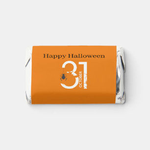 October 31 Black Spider Happy Halloween    Hershey's Miniatures