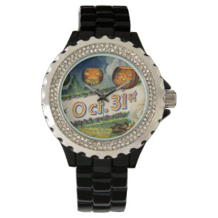 October 31st Jack O Lantern Vintage Halloween Watch