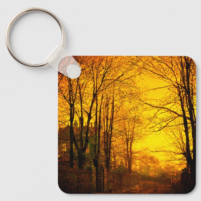 October Afterglow John Atkinson Grimshaw Keychain (Front)