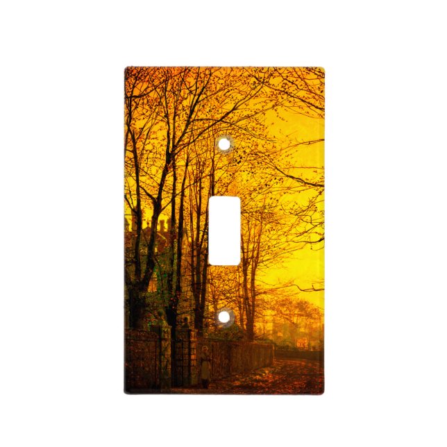 October Afterglow John Atkinson Grimshaw Light Switch Cover (Front)