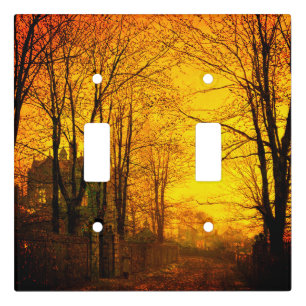 October Afterglow John Atkinson Grimshaw Light Switch Cover