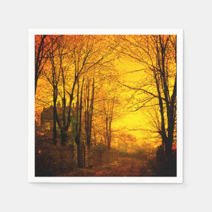 October Afterglow John Atkinson Grimshaw Napkins