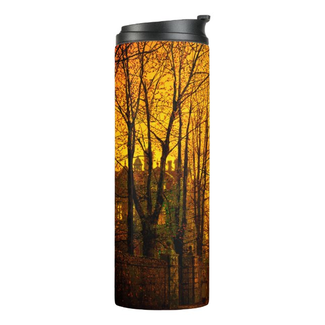 October Afterglow John Atkinson Grimshaw Thermal Tumbler (Rotated Left)