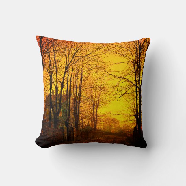 October Afterglow John Atkinson Grimshaw Throw Pillow (Front)