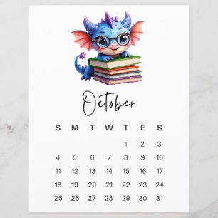 October Baby Dragon Cozy Storybook Fantasy