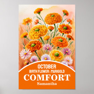 October Birth Month Flower Christian Wall Art