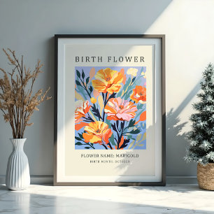October Birth Month Flower Market Canvas Print