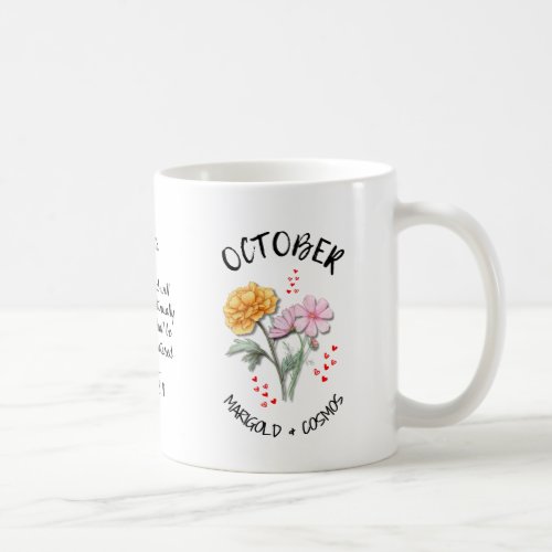 OCTOBER Birth Month Flower Personalized Christian Coffee Mug
