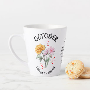 OCTOBER Birth Month Flower Personalized Christian Latte Mug