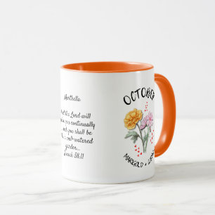 OCTOBER Birth Month Flower Personalized Marigold Mug
