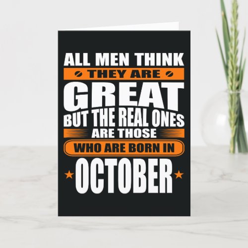 October Birthday Add Your Text Card