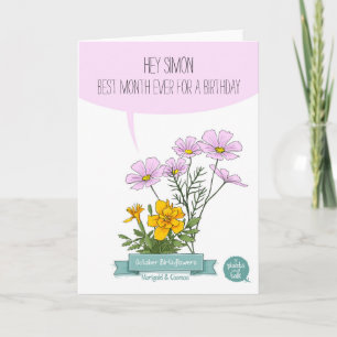October Birthday card, born in the best month Card