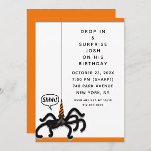 October Birthday Surprise Party Invitation