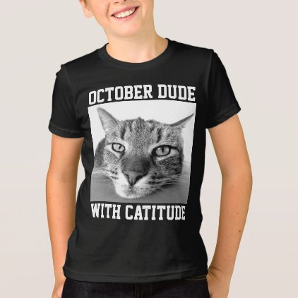 OCTOBER BIRTHDAY T-shirts Men Guys Cat Lover