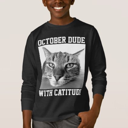 OCTOBER BIRTHDAY T-shirts Men Guys Cat Lover