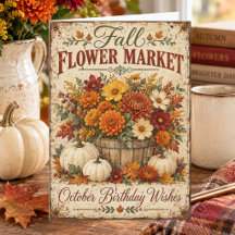October Birthday Wishes Flower Market Birthday