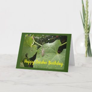 **OCTOBER BIRTHDAY WISHES** with A COOL BUG Card