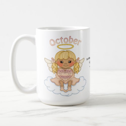 October Birthstone Angel Blonde Coffee Mug