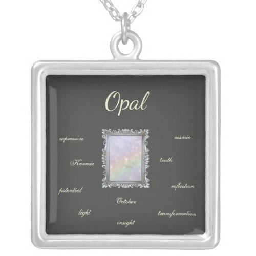 October Birthstone Opal Fairy design Necklace