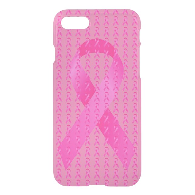 October Breast Cancer Awareness Month Pink Ribbon Uncommon iPhone Case (Back)