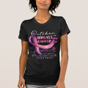 october breast cancer domestic violence awareness T-Shirt