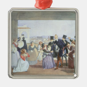 October Celebration in Rome, 1842 Metal Ornament