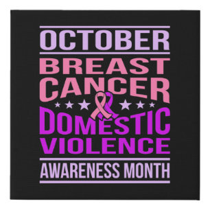 October Domestic Violence Awareness Month Support Faux Canvas Print