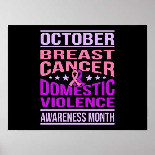 October Domestic Violence Awareness Month Support Poster