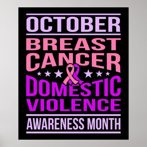 October Domestic Violence Awareness Month Support Poster