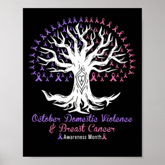 October Domestic Violence Breast Cancer Awareness Poster