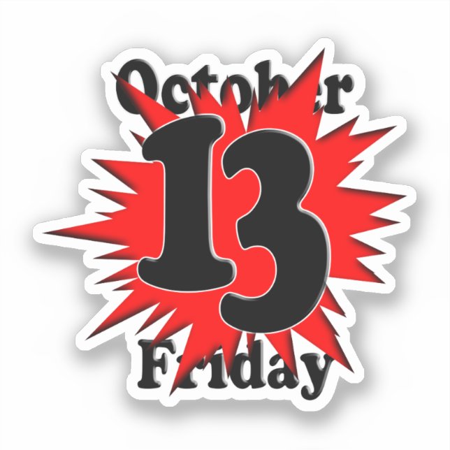 October Friday the 13th Sticker (Front)
