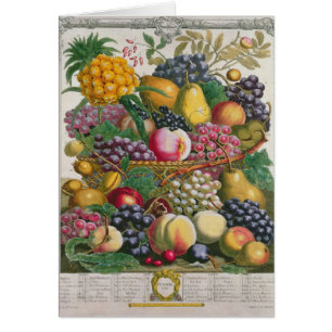 October, from 'Twelve Months of Fruits' Cards