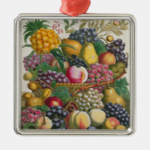 October, from 'Twelve Months of Fruits' Metal Ornament