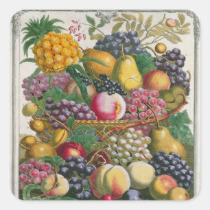 October, from 'Twelve Months of Fruits' Square Sticker