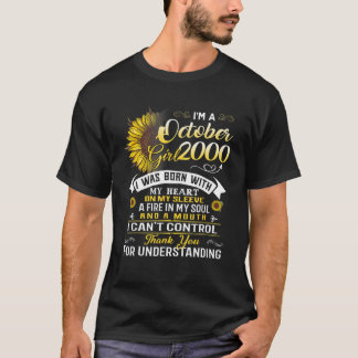 October Girls 2000 Shirt 20th Birthday 2000 Birthd
