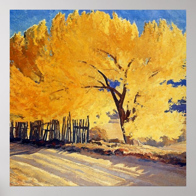 “October Gold” by  Maynard Dixon Poster (Front)