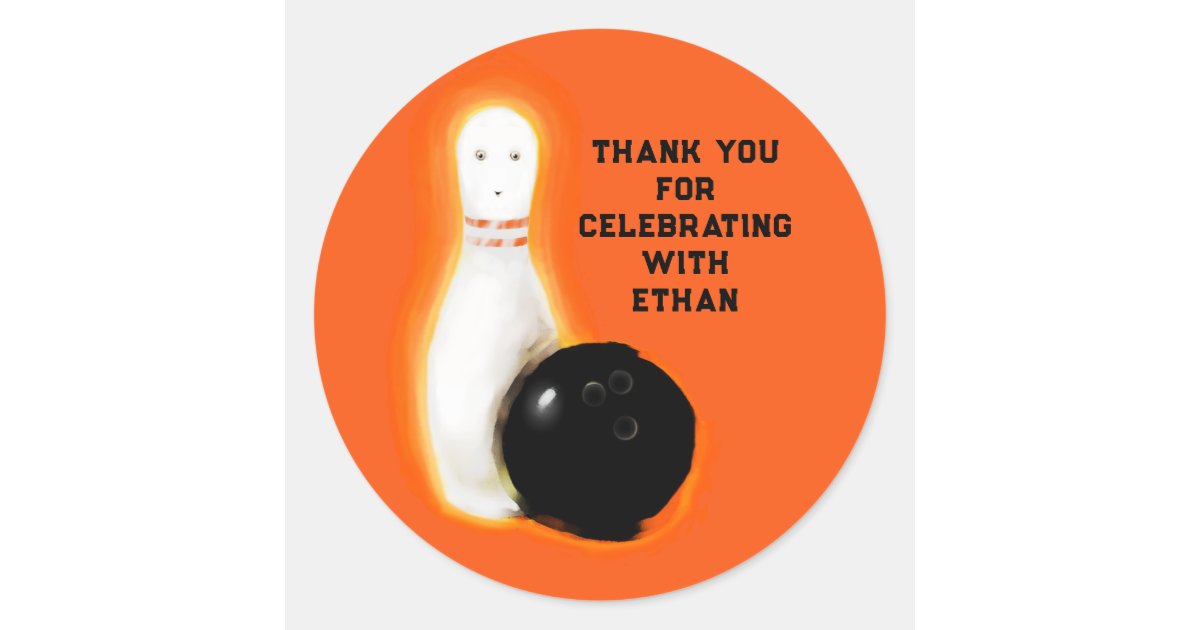 October Halloween Birthday Thank You Classic Round Sticker | Zazzle