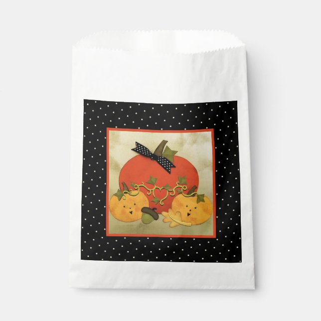 October Halloween Bridal Shower Favor Bag (Front)