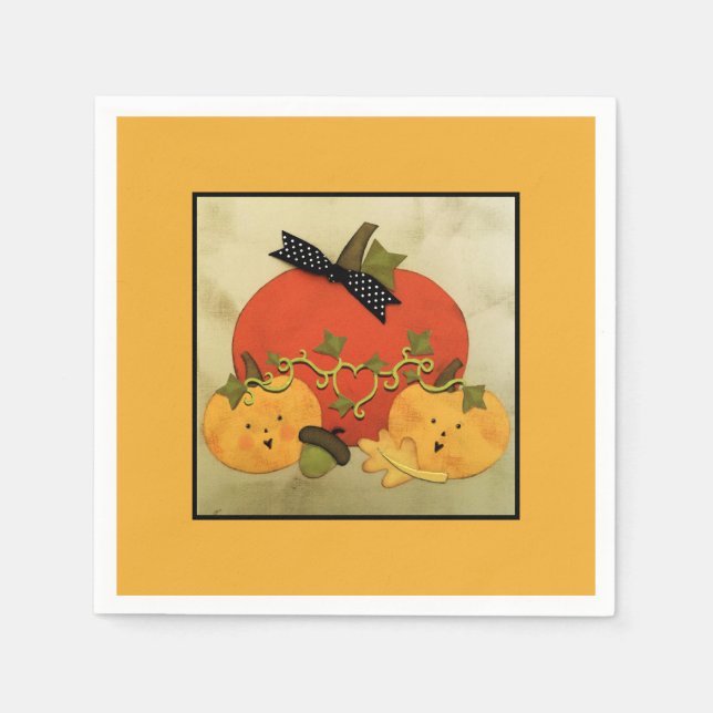 October Halloween Bridal Shower Napkins (Front)