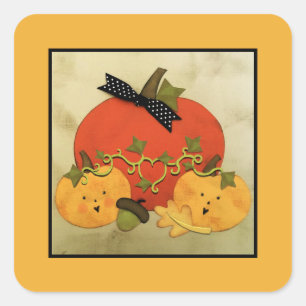 October Halloween Bridal Shower Square Sticker