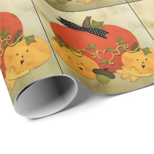 October Halloween Bridal Shower Wrapping Paper