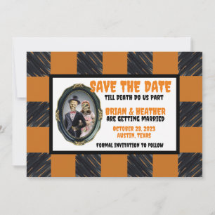 October Halloween Wedding Save The Date Invitation