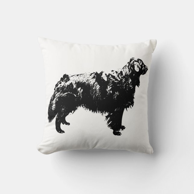 October Hearth Sentinel Throw Pillow (Front)