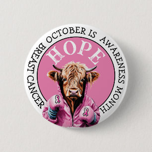 October is Breast Cancer Awareness Hope Theme Button