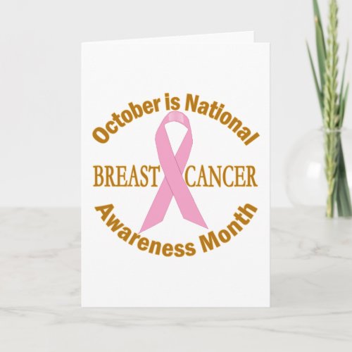 OCTOBER is Breast Cancer Awareness Month Card