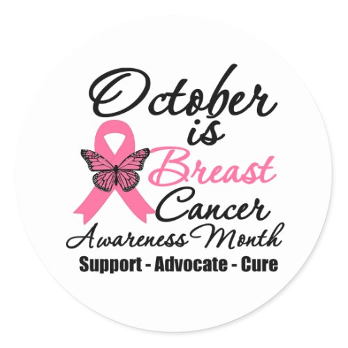 October is Breast Cancer Awareness Month zazzle_sticker
