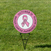 October is Breast Cancer Awareness Month Yard Sign (Insitu)